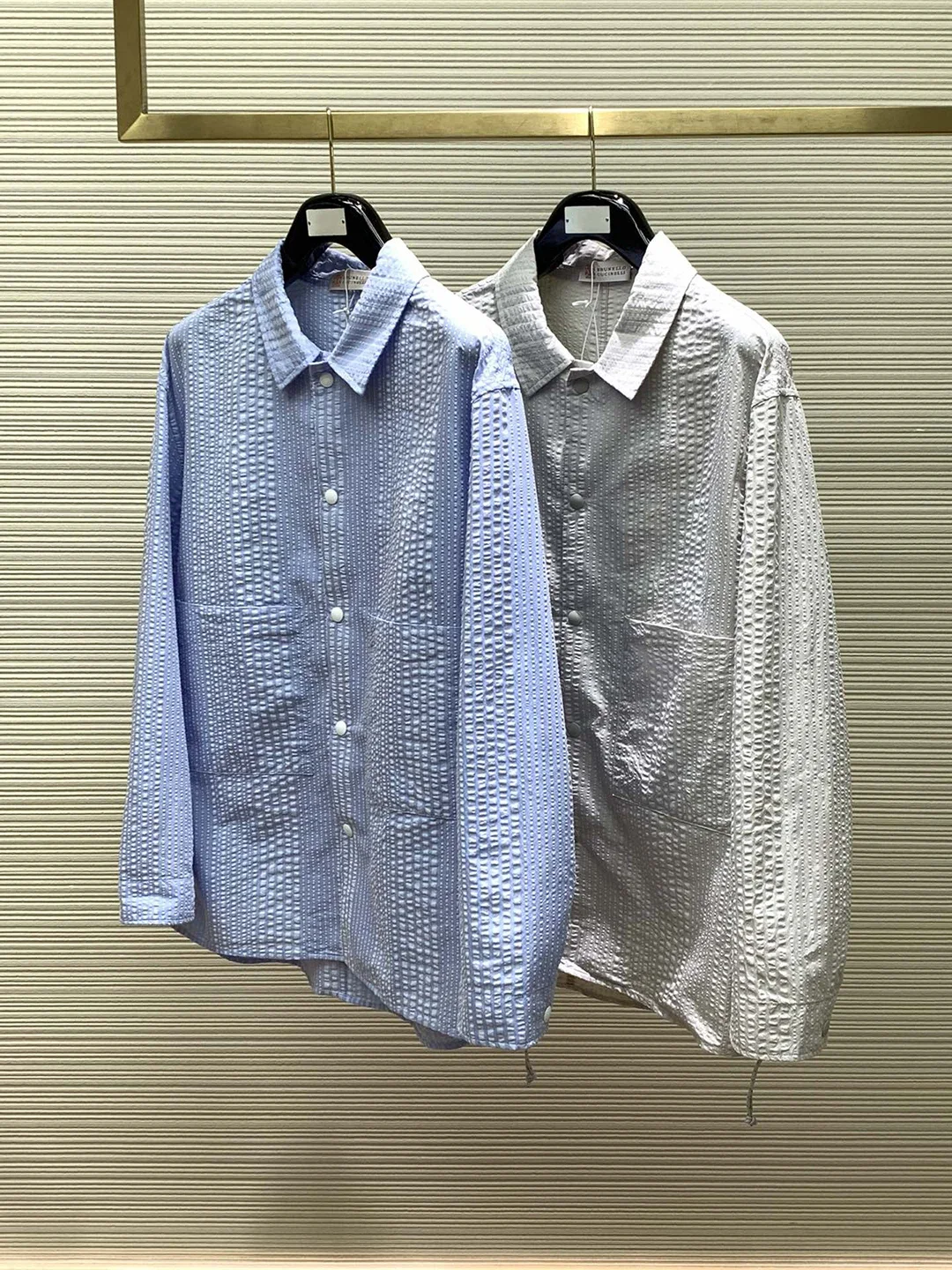 

ZEMKY BC Shirt Color Woven Jacquard Stripes 2024 Men New Business Yarn Blending High-quality Long Sleeve Shirt Old Money