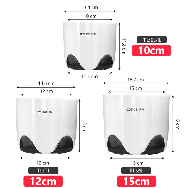 Meshpot Orchid Pots with Holes for Repotting Double Layer Plastic Imitate Ceramic Orchid Planter Provide Good Air Circulation 6