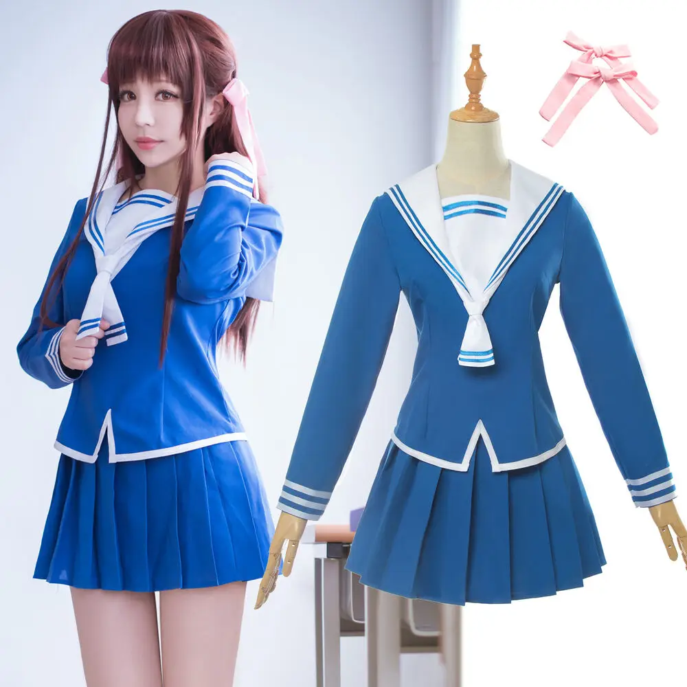 

Adorable Tohru Honda Cosplay Costume from Fruits Basket, JK Sailor Uniform for Females