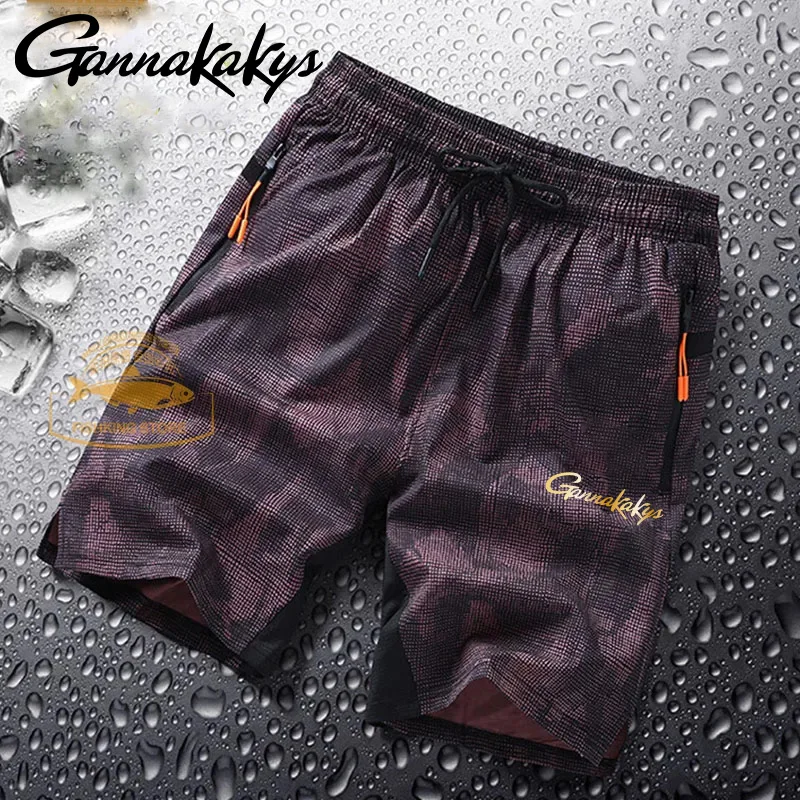 Summer Fishing Pants Men's Hiking Elastic Moisture Absorbing Quick Drying Shorts Fitness Breathable Running Travel Shorts fishing shorts