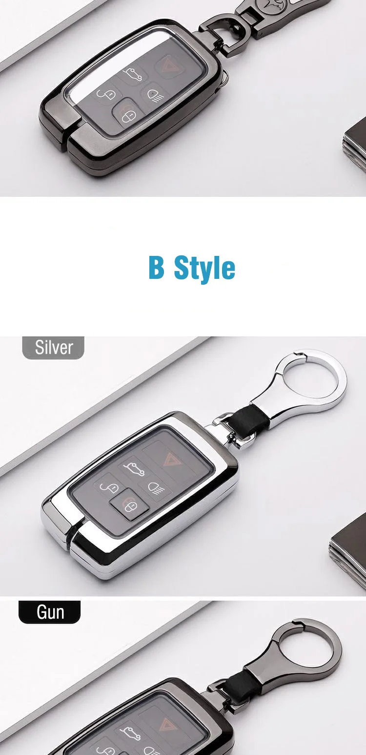 Metallo Car Key Caso Della Copertura Per Land Rover A9 Range Rover Sport 4Evoque Freelander 2 Discovery per Jaguar XE XJ XJL XF C-X16 Chitarra - S17925bc6b18a451ca2c9d4bdacf80b06C