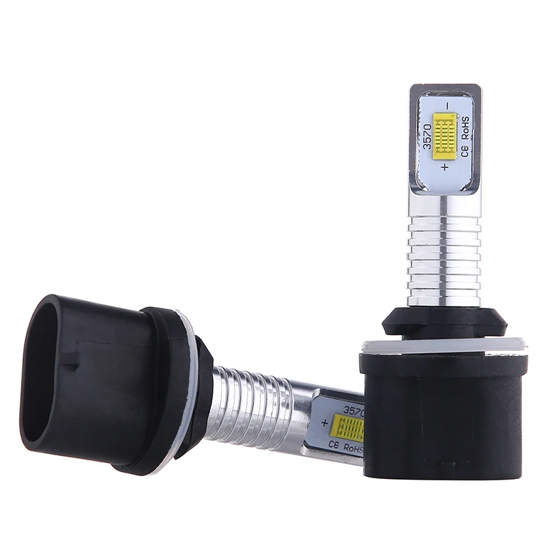 2Pcs H27 Led 881 Led Car Headlight H27W2 12000LM 6500K White Car Fog Light Front Head Driving Running Lamp Auto 12V H27W/2 H27W led car lights led lights led headlights led car headlights car headlamps