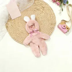Mini Doll Sweater Jumpsuit - Handcrafted Baby Doll Outfit Accessories (Plush pink)