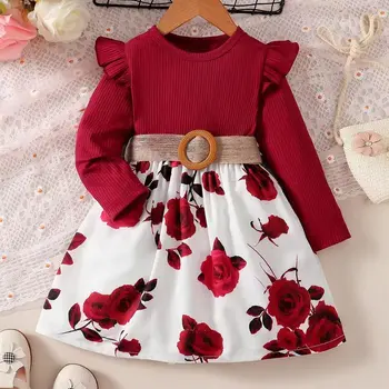Girls Red Party Dress Outfit 1