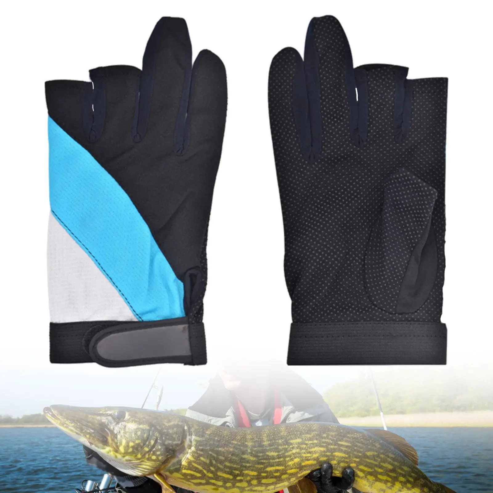 3 Cut Fingers Gloves Finger Protector Gloves for Kayaking Camping Outdoor