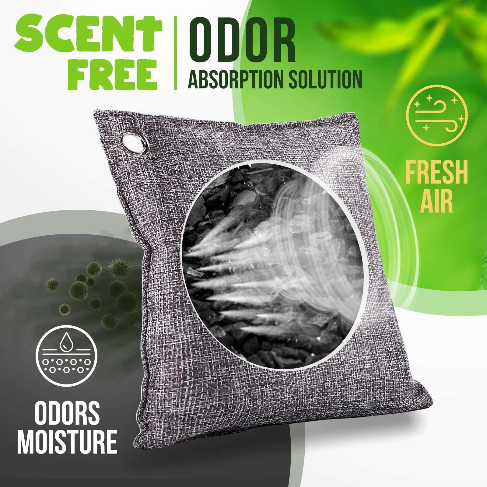 Bamboo Charcoal Air Purifier 10pcs Natural Bamboo Charcoal Bags Air Purifying Activated Charcoal Odor Absorber for Room Closet Car