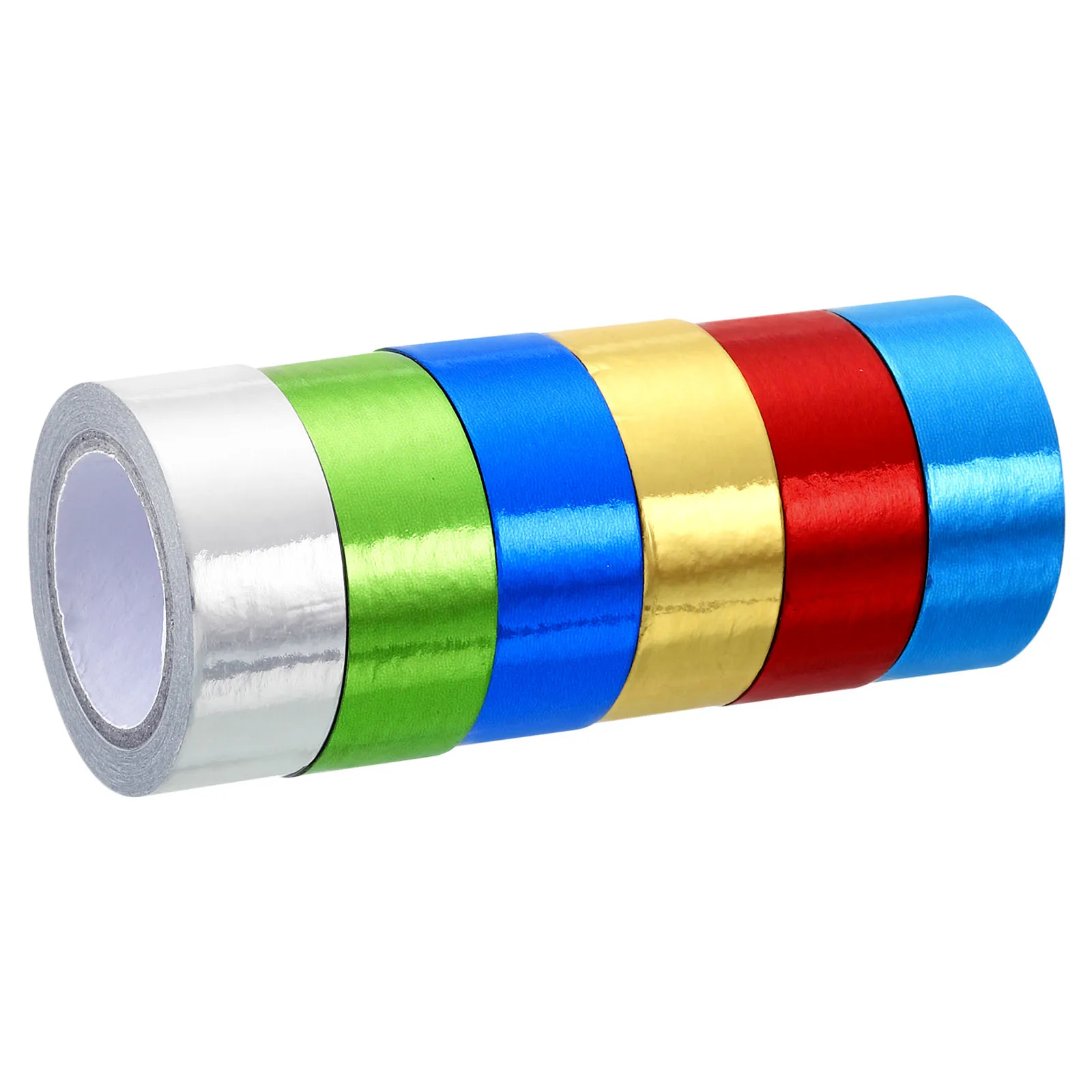 2-10Pc Metallic Washi Tape 15mmx5m Art Paper Mirror Masking Foil Sticker Decorative Self-Adhesive Tape for DIY Art Craft Wedding 3