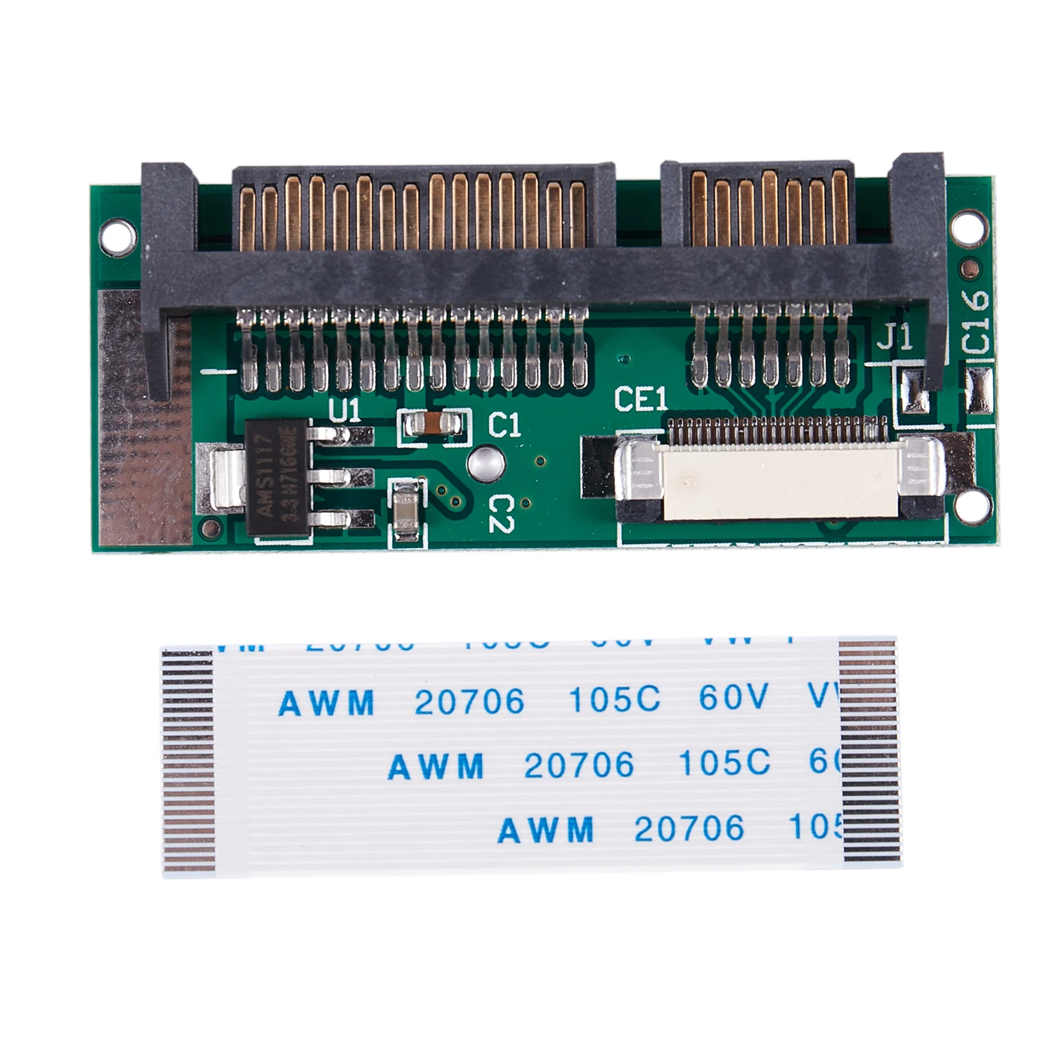 AT42 1.8인치 ZIF CE SSD HDD - 7+15핀 SATA 어댑터 변환기..
