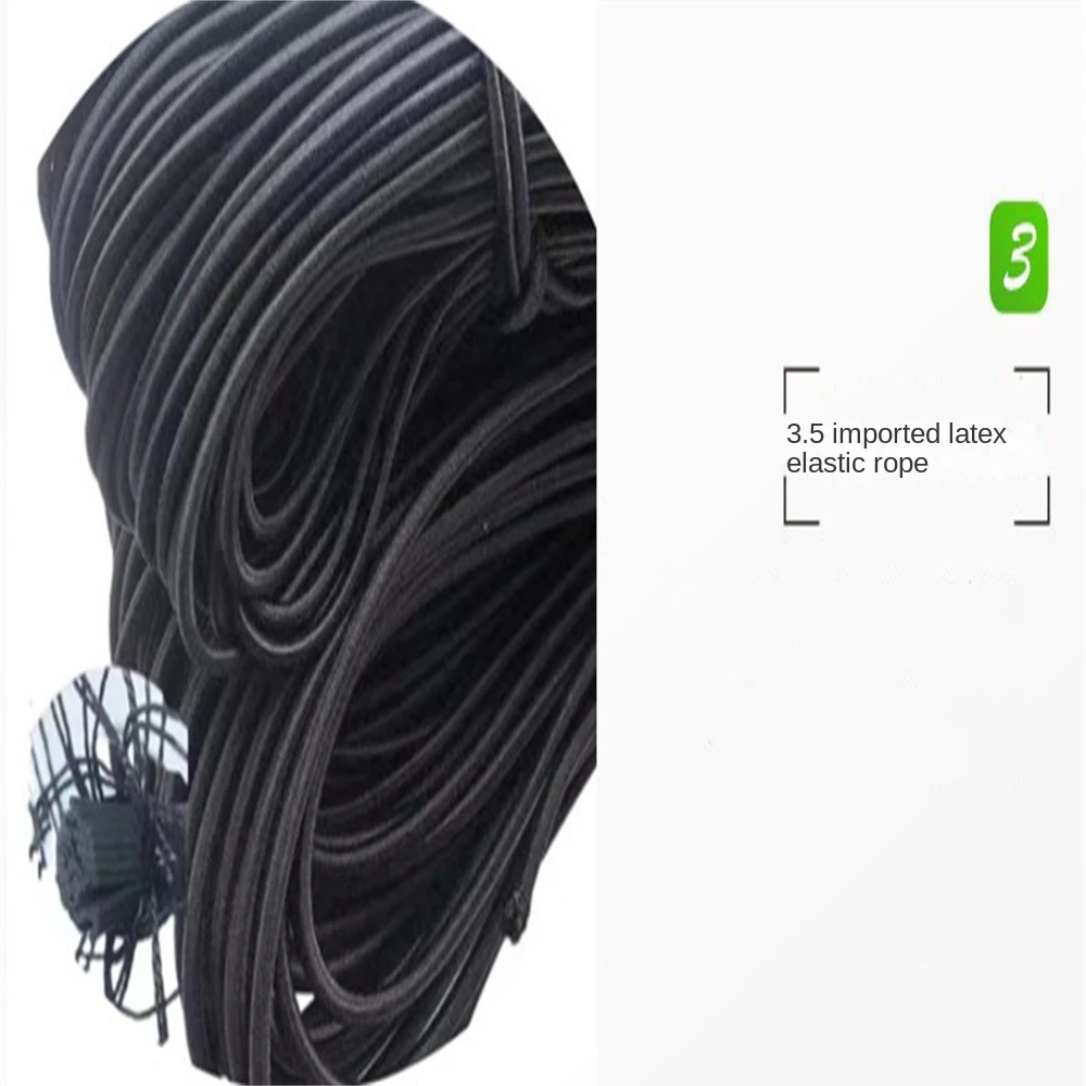 Description Picture 5 of itemMulti-functional Elastic Tent Fix Cords Black Ball Bungee Strap Tarpaulin Canopy Fixed Rope Outdoor Camping Tent Accessorie