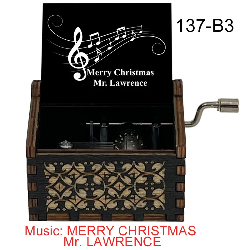 Movie Merry Christmas Mr. Lawrence Music Box 18 Note Hand Wooden