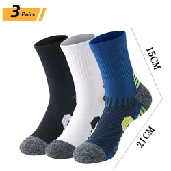 Men's Breathable Cotton Athletic Socks - 5 Pairs - EU 38 - 45(US6 - 12) (3 Pairs Long Mix)