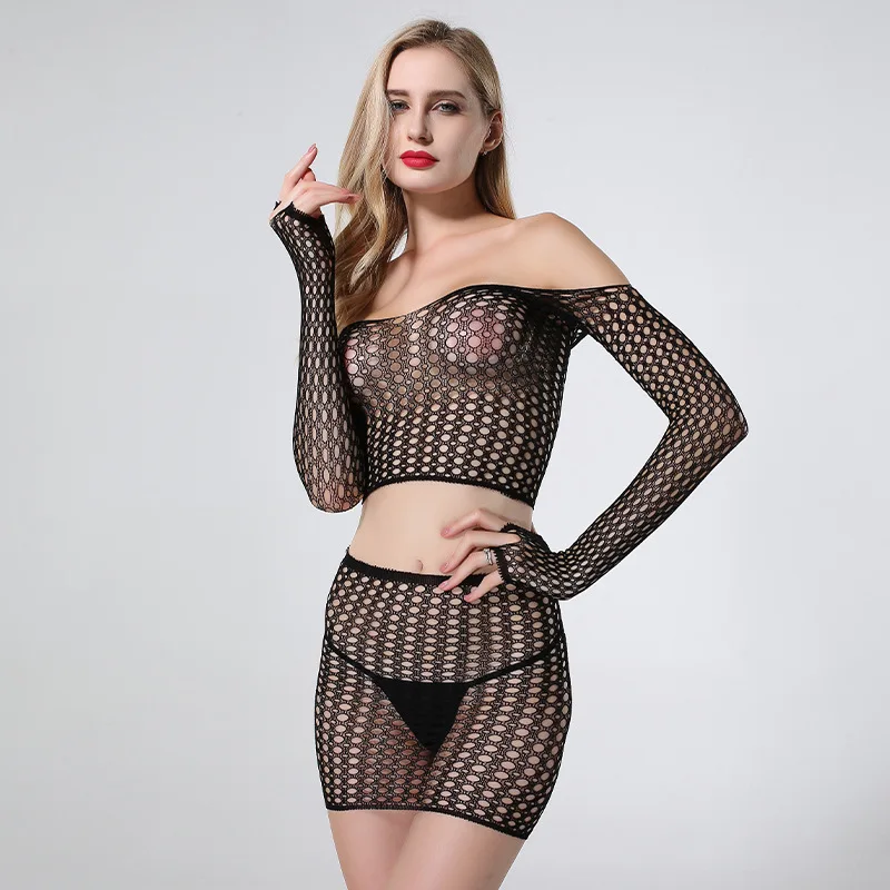 

Sexy Hollow-out Suit Sexy Fishnet Clothes
