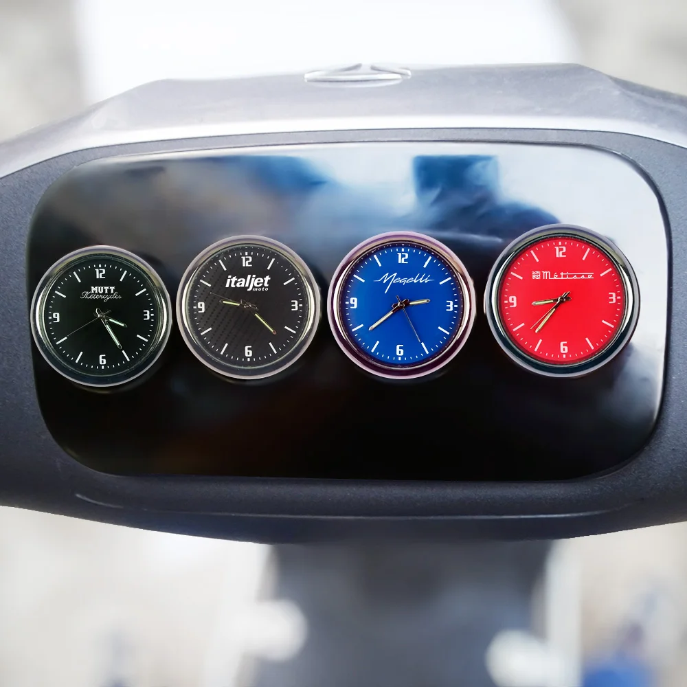 Orologio Al Quarzo Stick-On Luminoso Esterno Per Scooter Decorazione Moto Per Megelli F125 250R Nudo Megelli Metisca Mutt Fsr