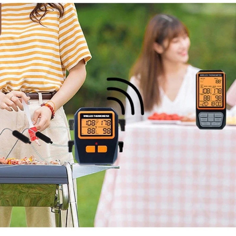 Wireless Meat Thermometer for Grilling Smoking, Kitchen Food Cooking Candy  Thermometer The Grill Smoker BBQ Oven Thermometer - AliExpress