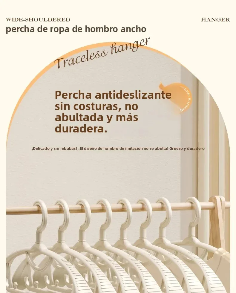Description Picture 2 of itemThiened Wide Oulder Clothes Hanger Home Anti-Slip Hanging Clothes Hanger Large Size Plastic Rotatable Clothes Hangers Organizer