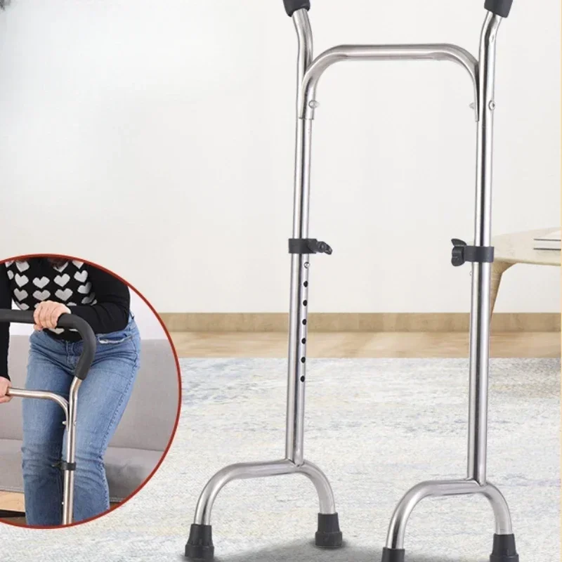 Elderly Bedside Railing Bathroom Toilet Handrail Safety Stand Multifunctional Lightweight Crutch Adjustable Height Support Rod