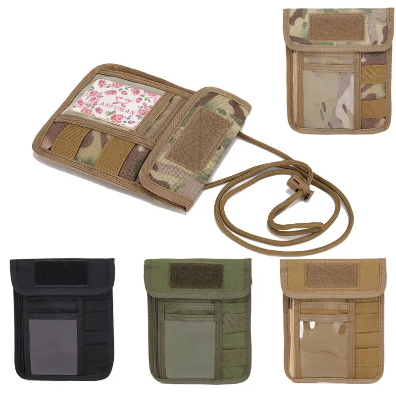 

HOT SALE 1pc ID Card Holder Army Fan Tactical ID Card Case Patch Neck Lanyard and Credit Card Organizer