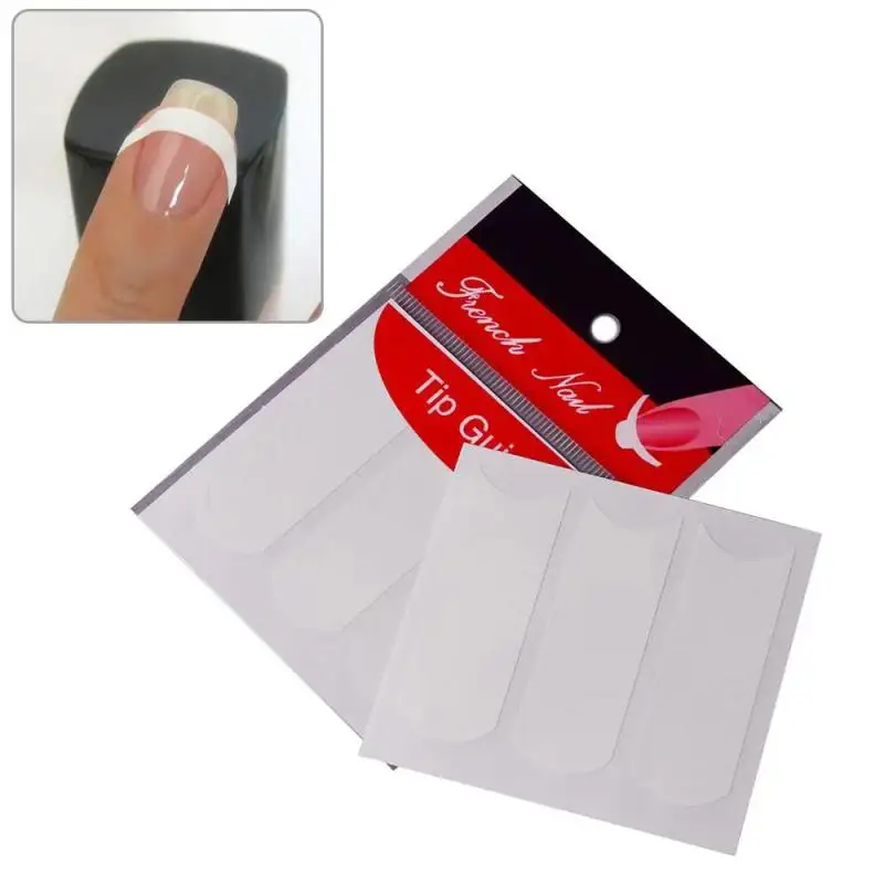 Line Tips Create Stylish Nail Designs White At Home French Manicure Sticker Popular Nail Art Form Easy To Use Fringe Stylish 2