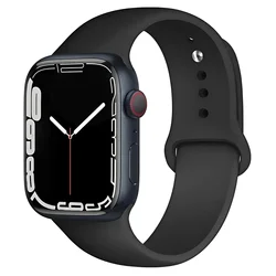 Premium Silicone Strap for Smartwatch - Durable and Stylish Bracelet Replacement Band (15 Black)