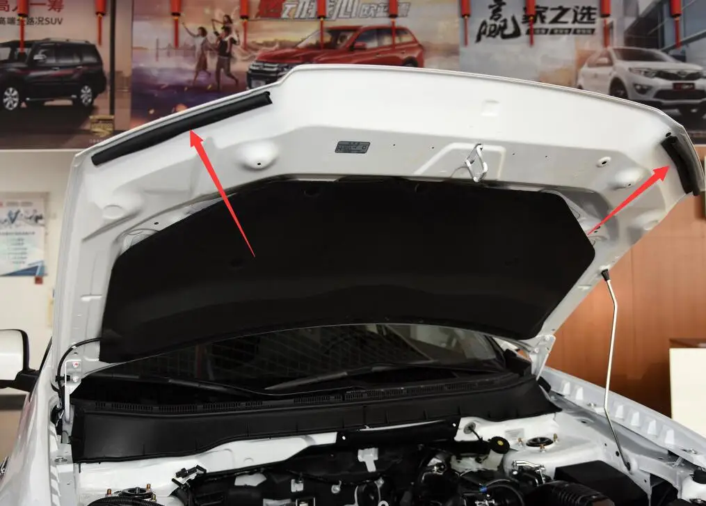 Door Seal Strip ASX LANCER CY0A EVOX CZ4A WEATHERSTRIP HOOD SIDE with headlight cover between HOOD