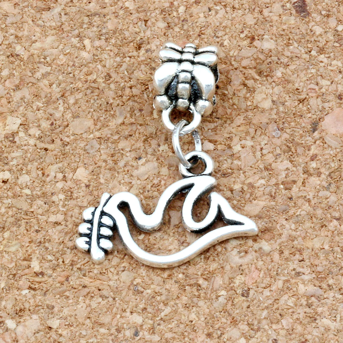 100Pcs Peace Dove Olives Charms Pendants 19x24mm Zinc Alloy Fashion Jewelry DIY Fit Bracelets Necklace Earrings A-259