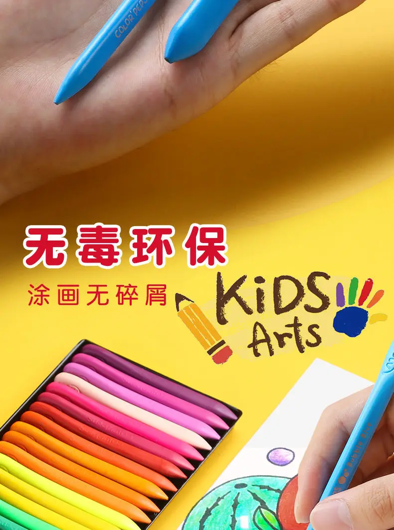 XMMSWDLA Crayons For Kids Ages 4-8 B Pentriangular Plastic Crayon Children'S  Crayon Not Dirty Hands Safe Washable Toddler Painting Brush Baby Graffiti  Pen Multi Color Pen 