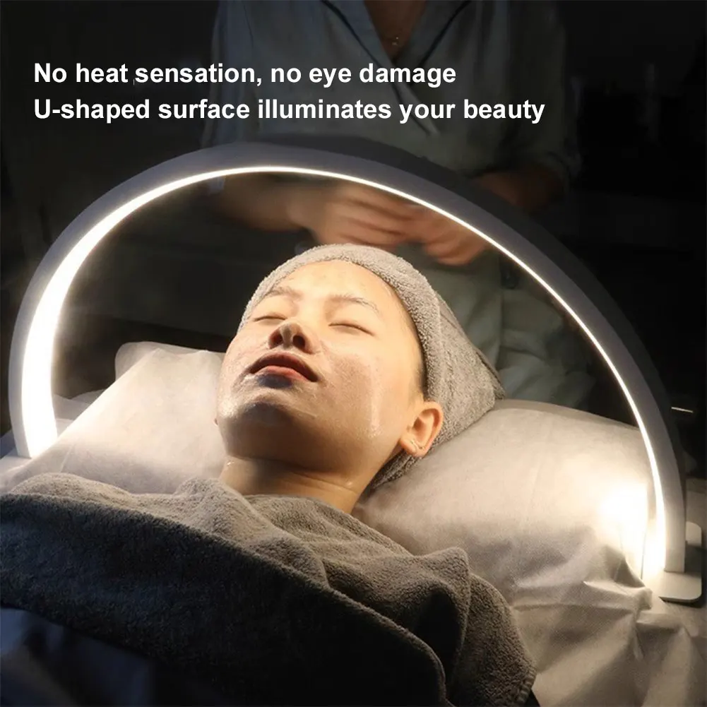 LED Nail Lamp U-shaped Half Moon Nail Work Light 3 Colors 10 Brightness Filling Light Beauty Salon Simple LED Makeup Desk Lamp