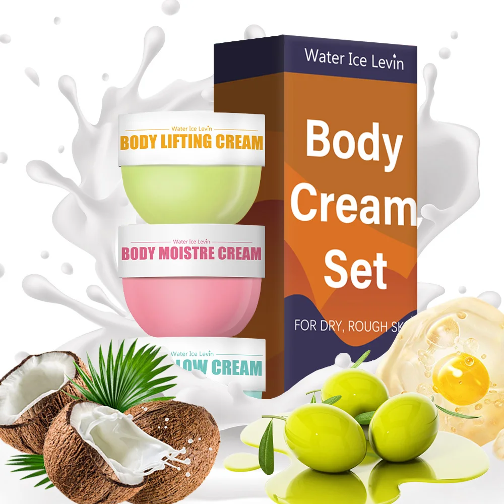 New 3-piece skin care set, body glow cream, firming body cream, body moisturizer for firming and lifting body skin Care 4
