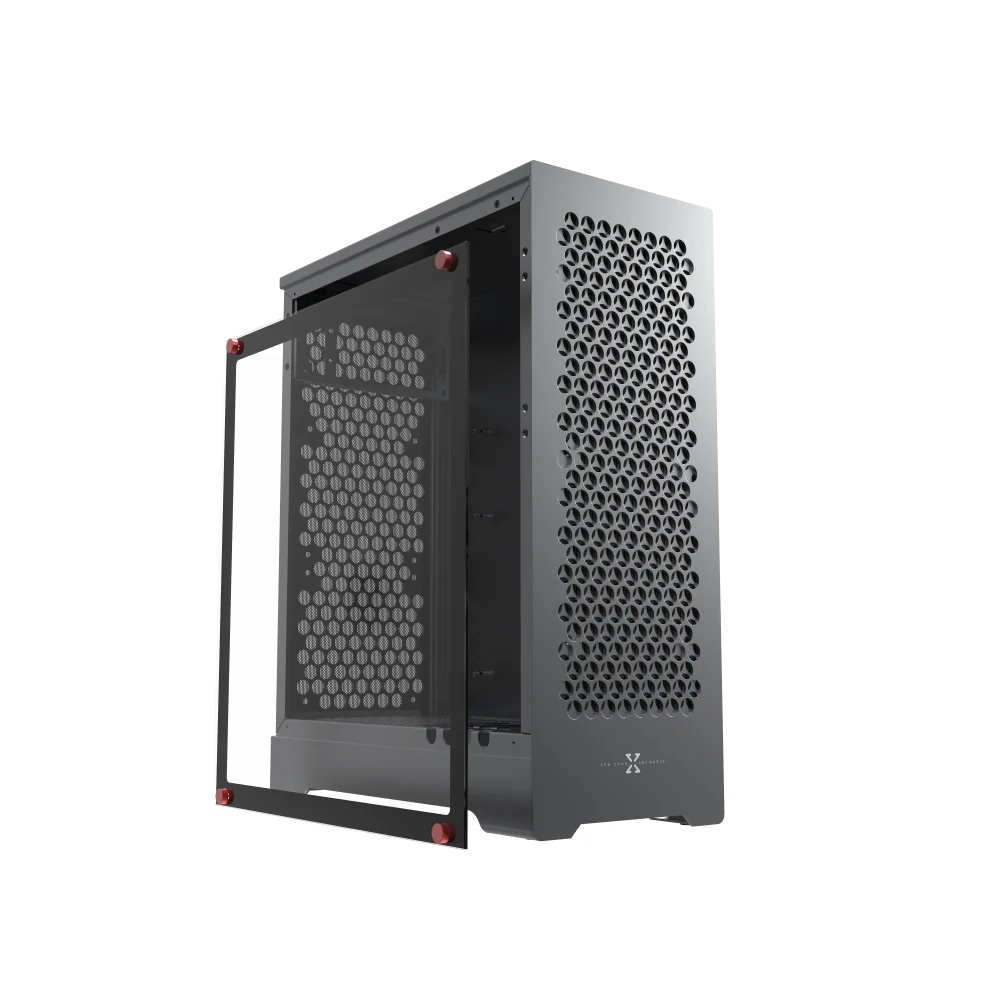 (Nuovo) Zzaw C1 Matx Case Per Pc Desktop Computer Installazione Fai Da Te Chassis In Lega Di Alluminio Alimentatore Atx 240 280 Raffreddato Ad Acqua
