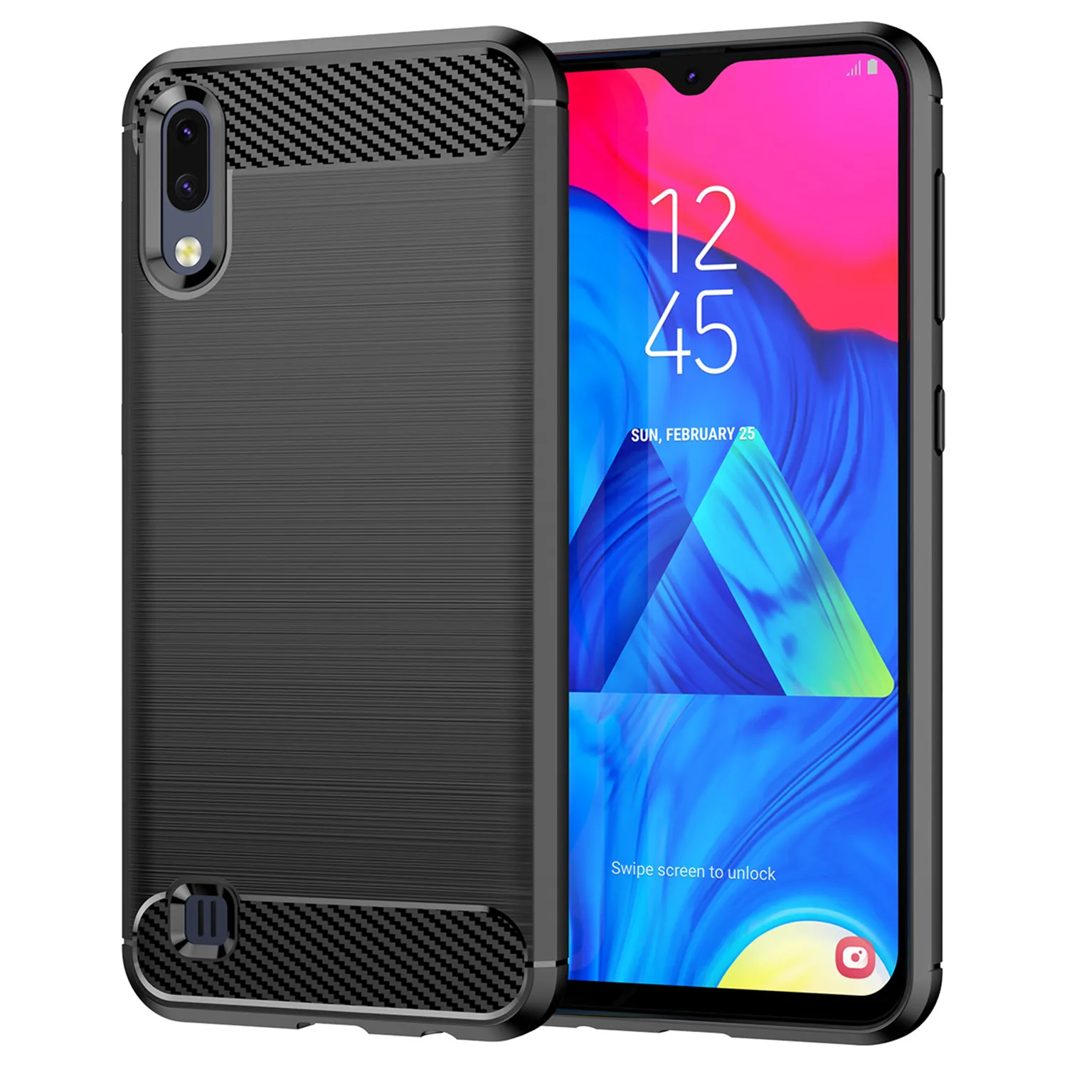 

Shockproof Mobile Shell For Samsung A10 Galaxy a10s Fashion Cabon Fiber Case for Samsung galaxy a10e Anti-fall Soft Phone Cover