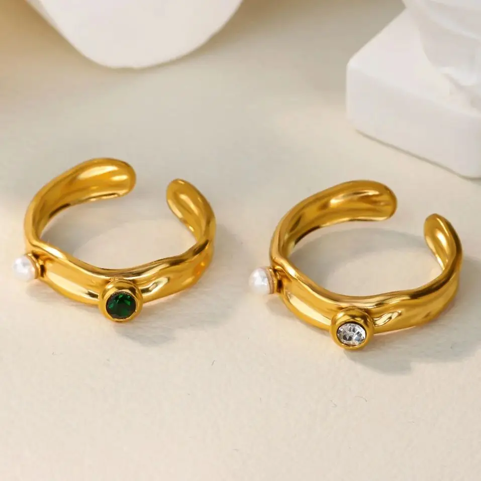 Zircon Peral Minimalist Rings For Women