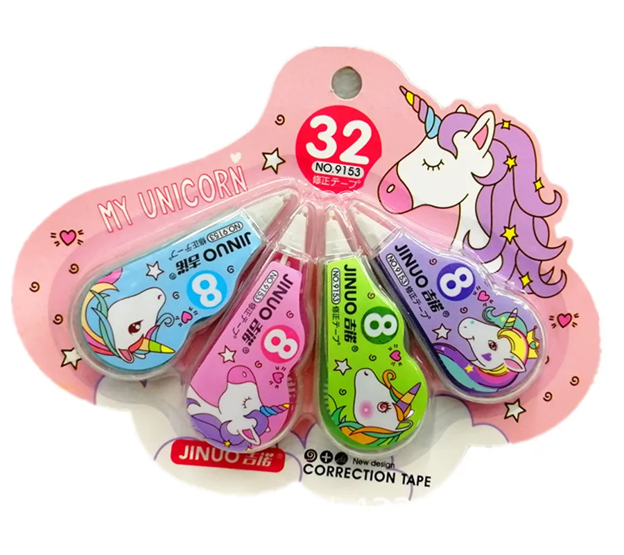 

4 pcs Unicorn correction belt Unicorn suit with 4 sets of student supplies