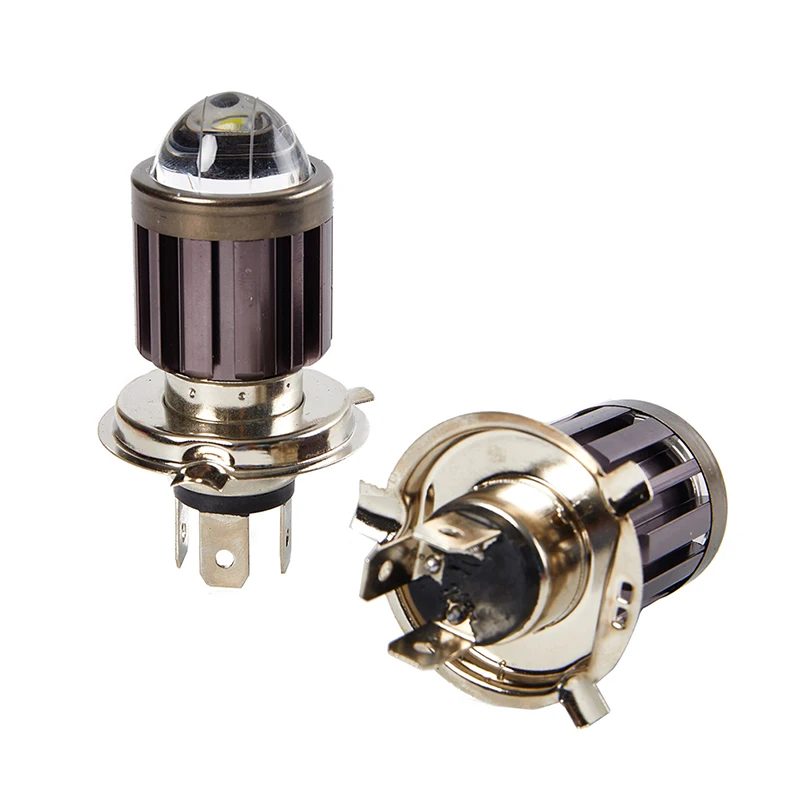 

1pcs H4 BA20D Led Bulbs Motorcycle Headlight Hi/Lo Beam Dual Color Motorbike 3000K 6000K Scooter ATV Accessories Projector Lens