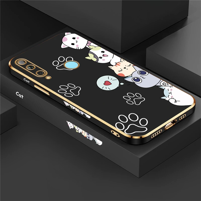 Cartoon Animal Cat Plating Soft Case Cover