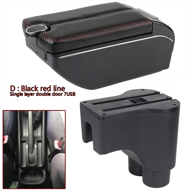 

For Daihatsu Terios 2 armrest box Double door central Store content cup holder ashtray accessories