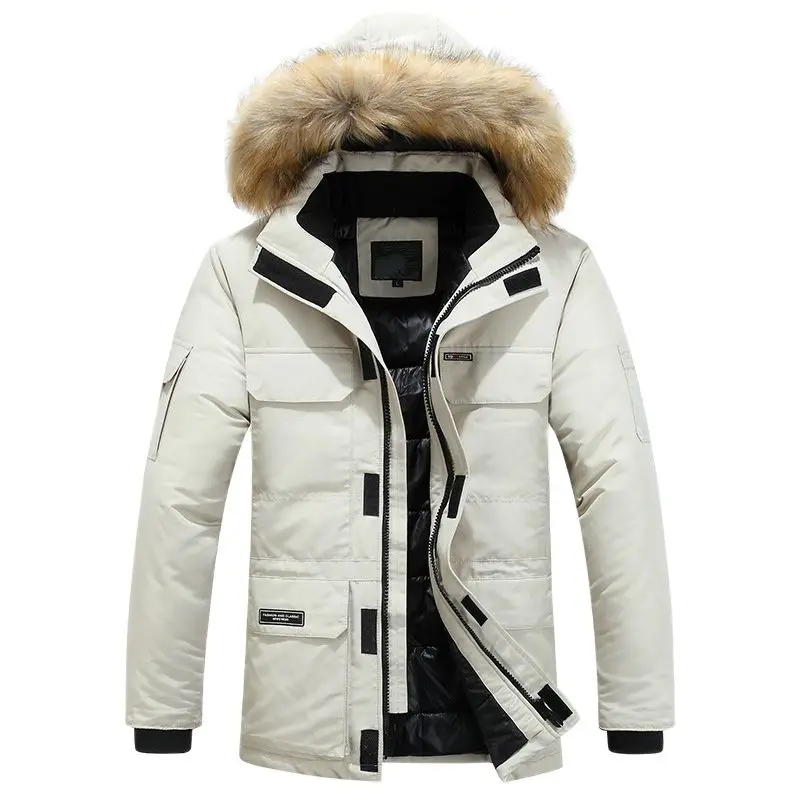 Parka coat parkas coat Men Thick Casual Turn Down Collar Mens Winter Jackets Parkas Coats Mens Winter Coats Fashion Hooded Parkas Warm Jackets