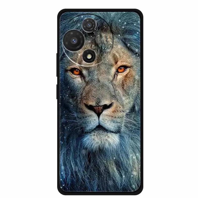 Black Soft Silicone TPU Phone Case with Cool Wolf Design - Shockproof and Protective Cover
