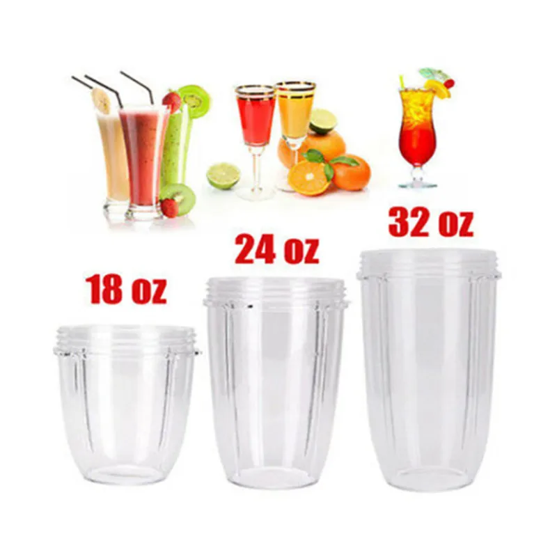 18/24/32oz Juicer Cup Mug Transparent Replacement Cup For Nutribullet