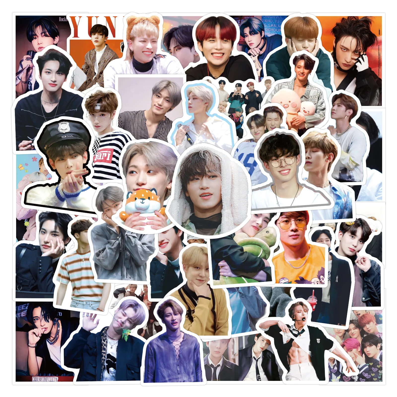 ATEEZ Stickers Korean Boy Band Sticker Kids Toy DIY Luggage Laptop Phone Guitar Bike Skateboard Waterproof Decals 10/55/110PCS