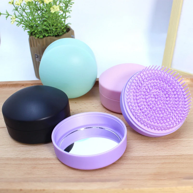 

Multi Purpose High-grade Plastic Comb Portable Comb And Shampoo Brush With Mirror Hair Tools Barber Accessories Makeup Tools