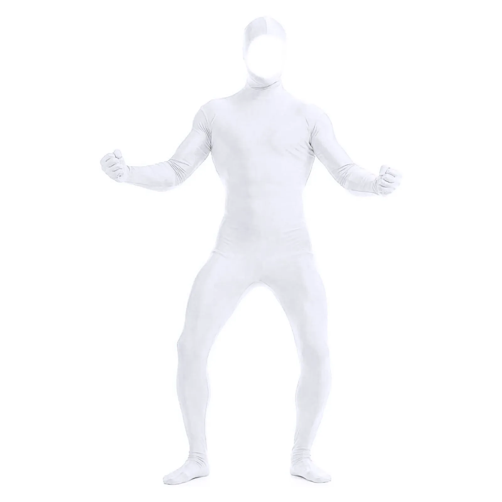 Halloween Stage Plus Size Skin Tight Full Body Zentai Custome Ninja Invisible Cosplay Adult Kids Spandex Second Suits Bodysuit