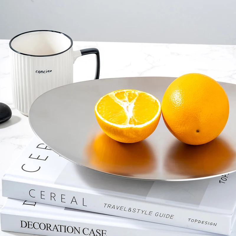 INS Fashion Kitchen Storage Dessert Table Chic Sample Room Hotel Decoration Mirror Plate Fruits Cheese Biscuit Coffee Cup Cake