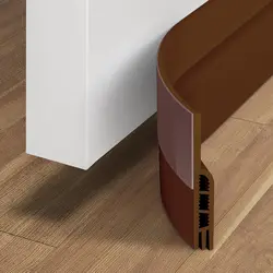 Enhanced Door Draft Stopper with Strong Adhesive - Dust, Light, and Noise Barrier - 1M (Brown)