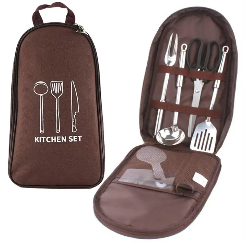 

Cookware Storage Bag Folding Storage Items Oxford Cloth Camping Hiking Picnic Seasoning Bag Picnic Cookware Utensils Organizer