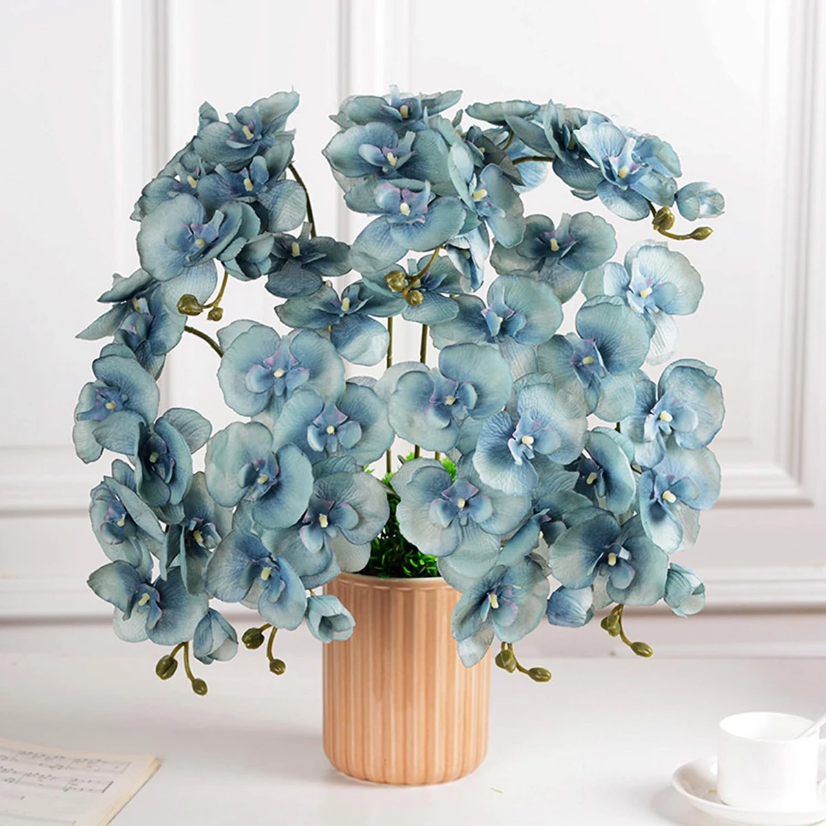 3D Künstliche Blume Zweig Seide Schmetterling Orchidee Hause Vase Tisch Dekor Hochzeit Outdoor Garten Braut Blumensträuße DIY Girlande Geschenk – Detail 4