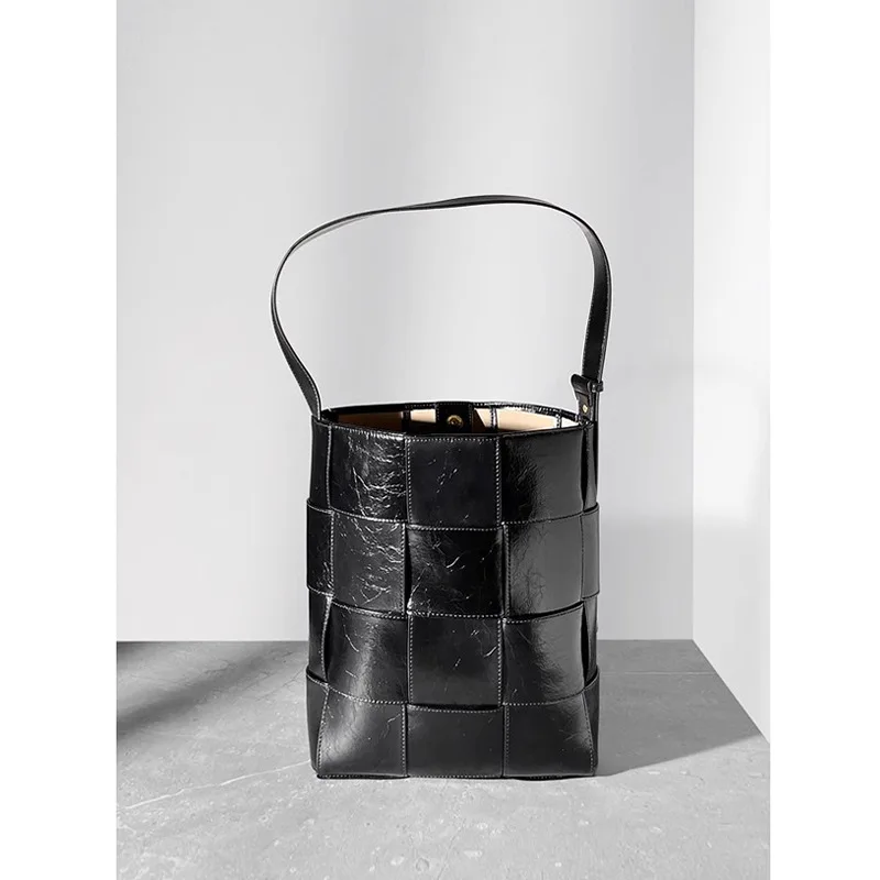 Woven Texture Three-piece Set Large Capacity One Shoulder Combination Bags