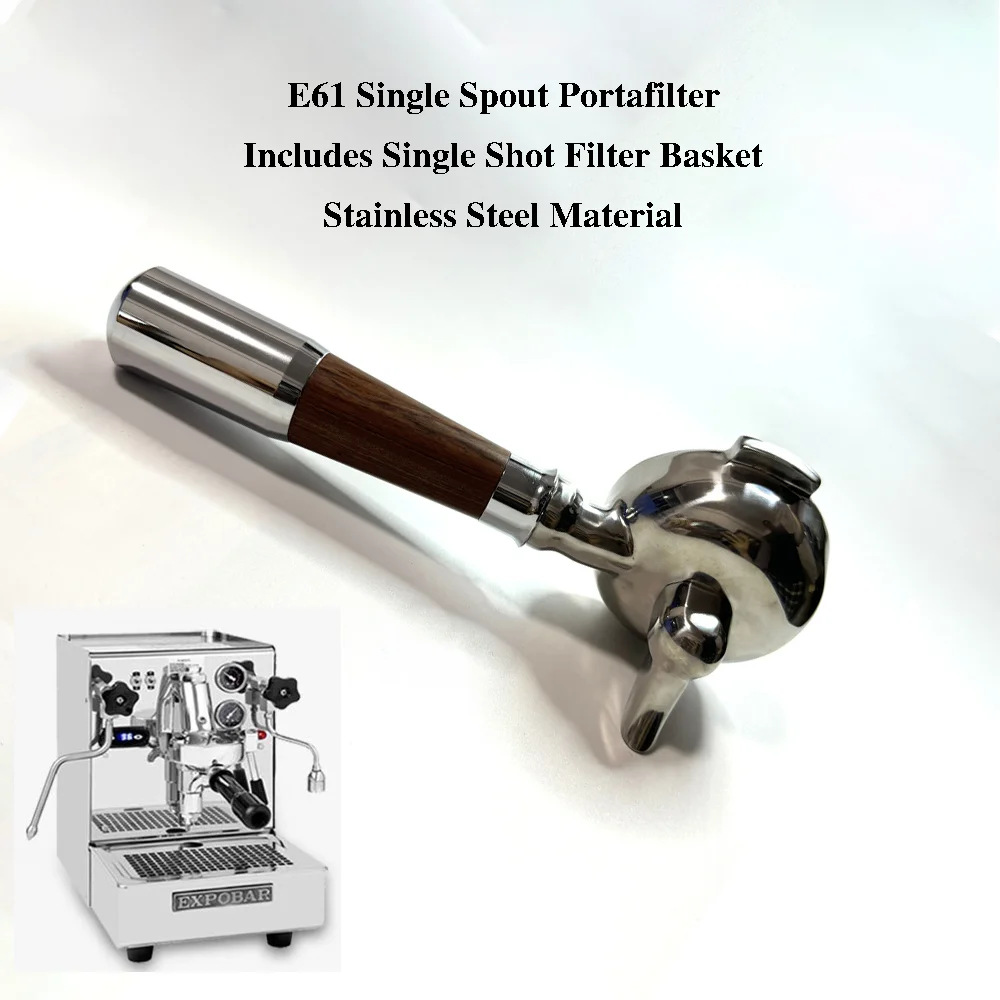 Porte-filtre à bec unique de 58 mm pour machine à café expresso Expobar, Rancilio, WEGA et E61. Poignée à café avec panier à tir unique