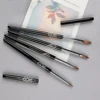 BQAN New Design 4-8# Heart Shape Glitter Black Metal Handle Pure Kolinsky 3D Nail Art Brush 5