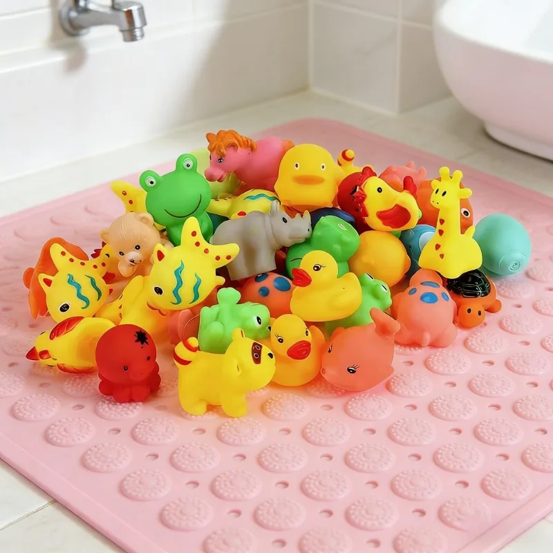 13pcs Baby Kids Bathing Toys Cute Animals Swimming Water Toys Soft Rubber Float Squeeze Sound Kids Wash Play Funny Toys Gifts