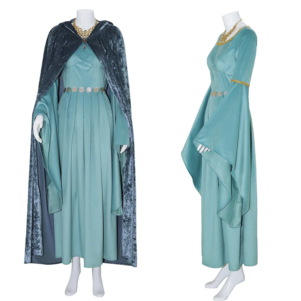 The Lord of The Rings Fairy Princess Arwen Blue Dress Cosplay